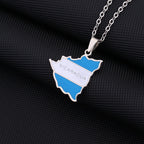 Nicaragua Map Pendant Necklace