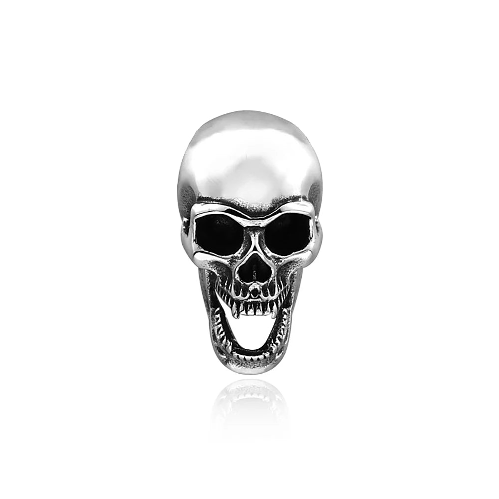Gothic Skull Bottle Opener Pendant Necklace — Stainless