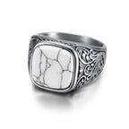 Jiayiqi Men'S Ring Punk Rock 316L Stainless Steel Signet Ring For Men Hip Hop Party Jewelry Male Wedding Gift Custom