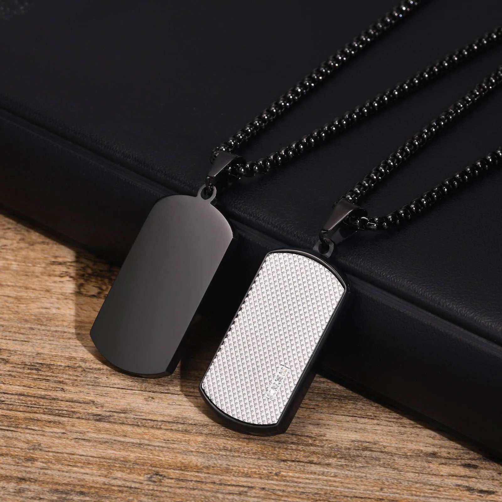 Dogtag Pendant Necklace — Stainless Steel