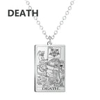 LIKGREAT Tarot Card Necklace Major Arcana Tarots Stainless Steel Necklaces Divination Jewelry Birthday Gift for Women