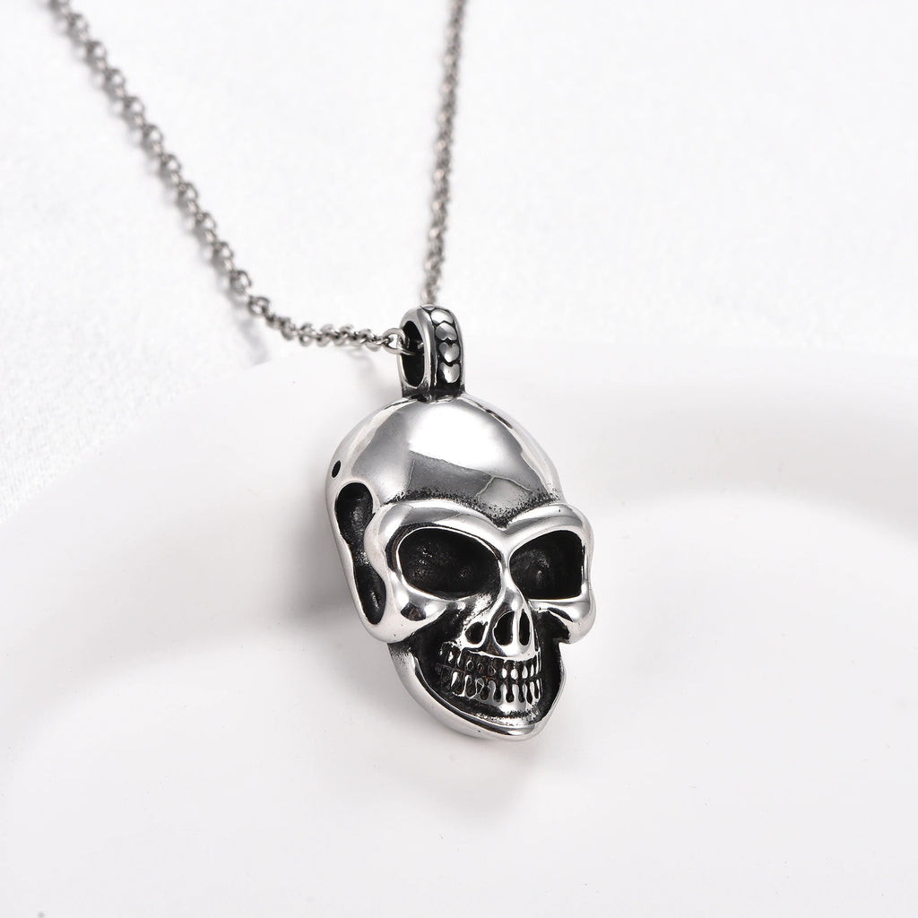 Gothic Skull Pendant Necklace — Stainless Steel