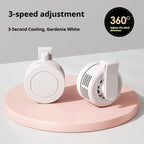 Portable Clip-on Bladeless Mini Fan, 3-Speed Rechargeable Personal Cooling Fan for Travel, Office, Outdoor, Sports
