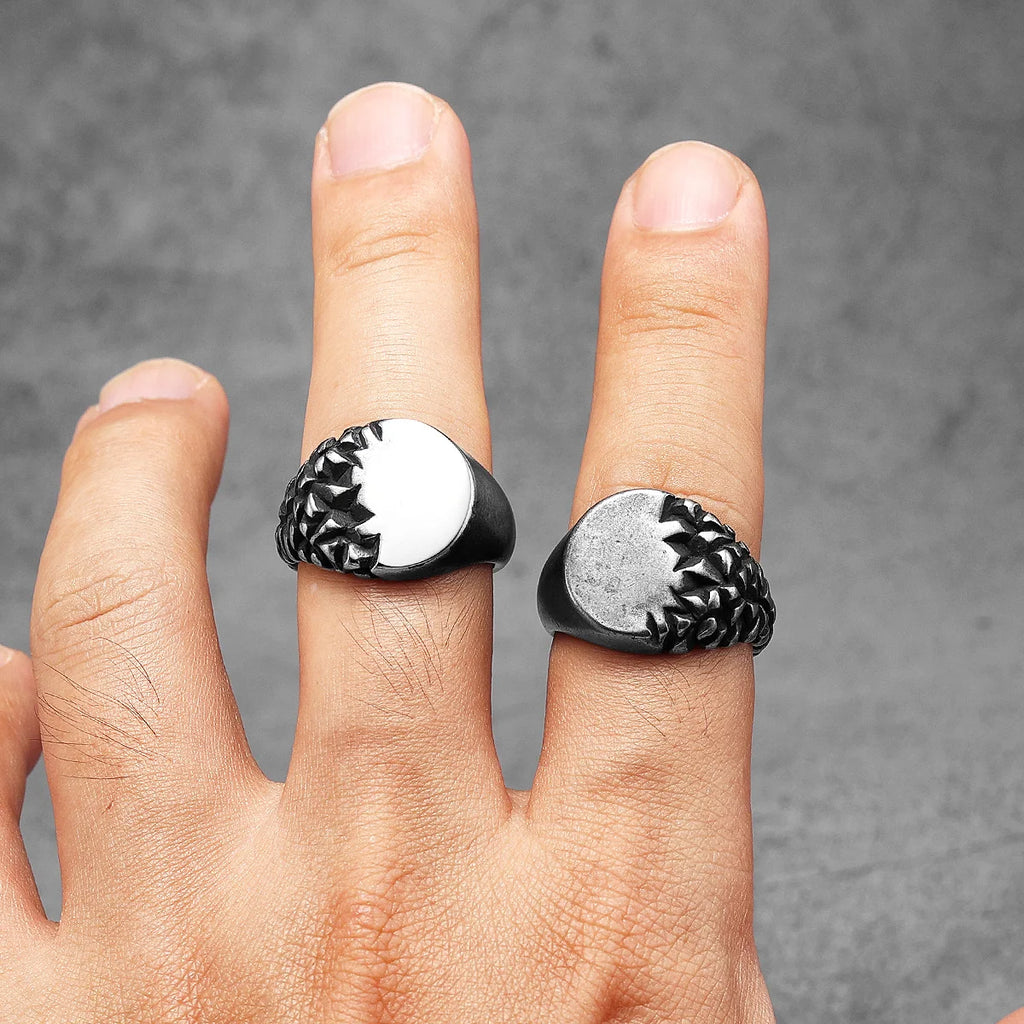 Gravel Texture Ring — Stainless Steel