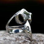 2023 new Arrival Design Stainless Steel Scandinavn Viking Raven Animal Odin Hammer Ring For Men Amulet Jewelry Drop