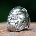 Flowers Skull Mask Ring — Stainless Steel