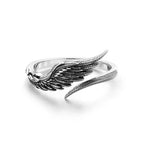 Retro Angel Demon Wings Open Ring for Women Couples Punk Gothic Adjustable Finger Jewelry Accessories Hip Hop Gifts