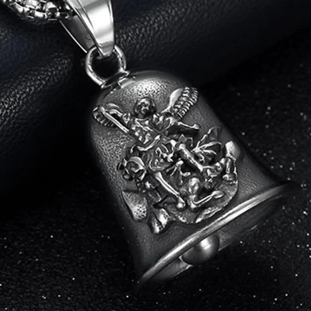 Saint Michael Archangel Exorcism Moto Bell Car Pendant