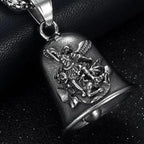 Saint Michael Archangel Exorcism Moto Bell Car Pendant