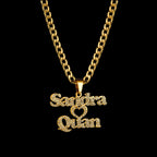Personalized Custom Zircon Name Necklace Stainless Steel for Women Men Double Layers Zircon Twist Chain Birthday Jewelry Gift