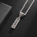 Zircon Long Pendant Necklace — Zinc Alloy