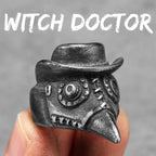 Hannya Skull Ring Black — Stainless Steel