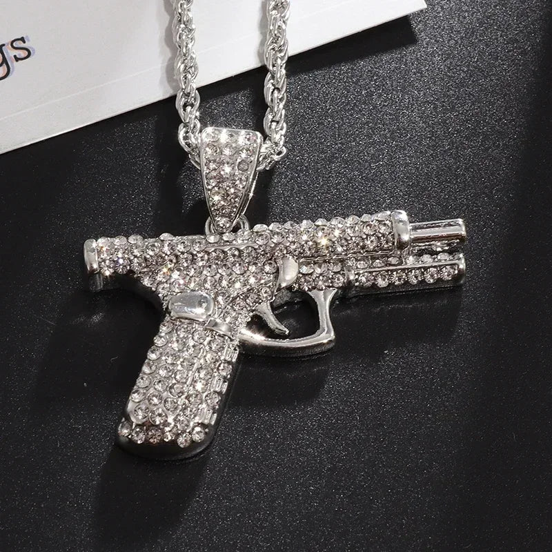 Bling Iced Out Savage Pendant Cubic Zirconia Letter Necklace for Men Women Hip Hop Rock Rap Party Jewelry