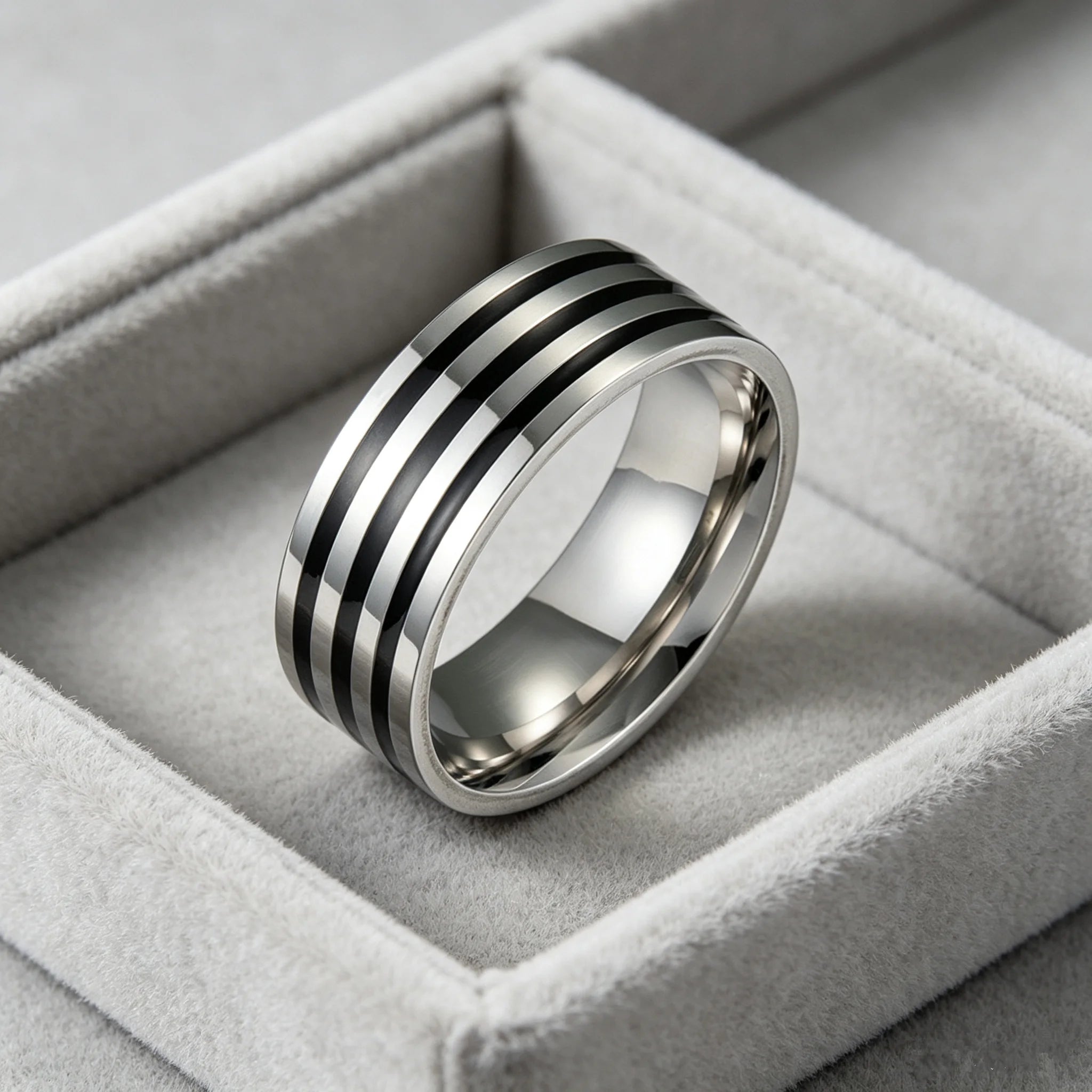 10MM Wide Trendy Stainless Steel Ring For Woman And Man Valentine's Day gift