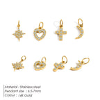 Letter Charm Pendant Necklace — Gold Iced