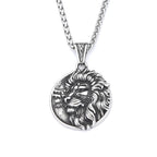 Lion Viking Steel Pendant Nordic Punk Biker Animal