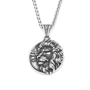 Lion Viking Steel Pendant Nordic Punk Biker Animal