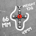 Skull Cross Pendant Necklace — 316L Stainless