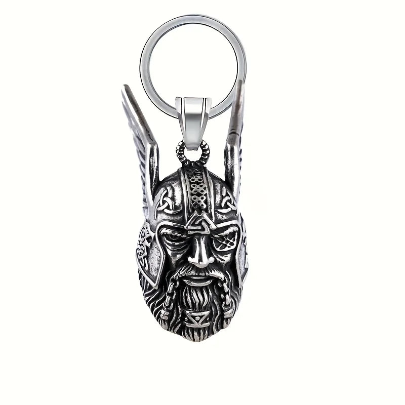 Norse Gods Odin Celtic Knot Motorcycle Bell Necklace Men's Punk Riding Rock Lucky Exorcism Amulet Jewelry