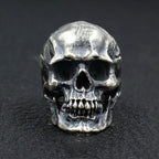 Retro Skull Statement Ring — Silver