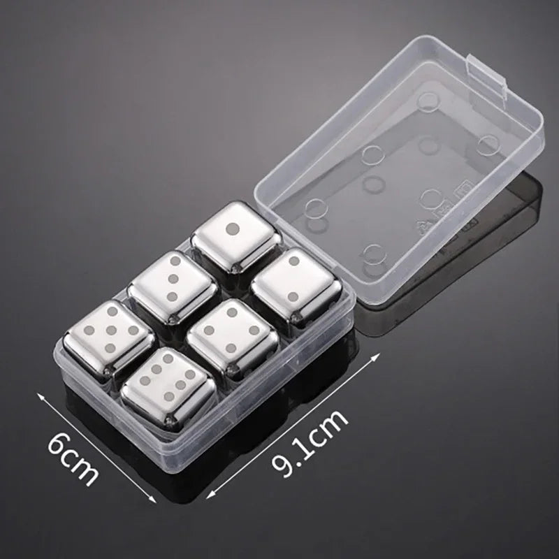 Reusable Whiskey Stones Stainless Steel Ice Cubes Quick-Freeze Wine Cooler Food Grade Metal Pellets Beer Cooler Bar