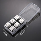 Reusable Whiskey Stones Stainless Steel Ice Cubes Quick-Freeze Wine Cooler Food Grade Metal Pellets Beer Cooler Bar