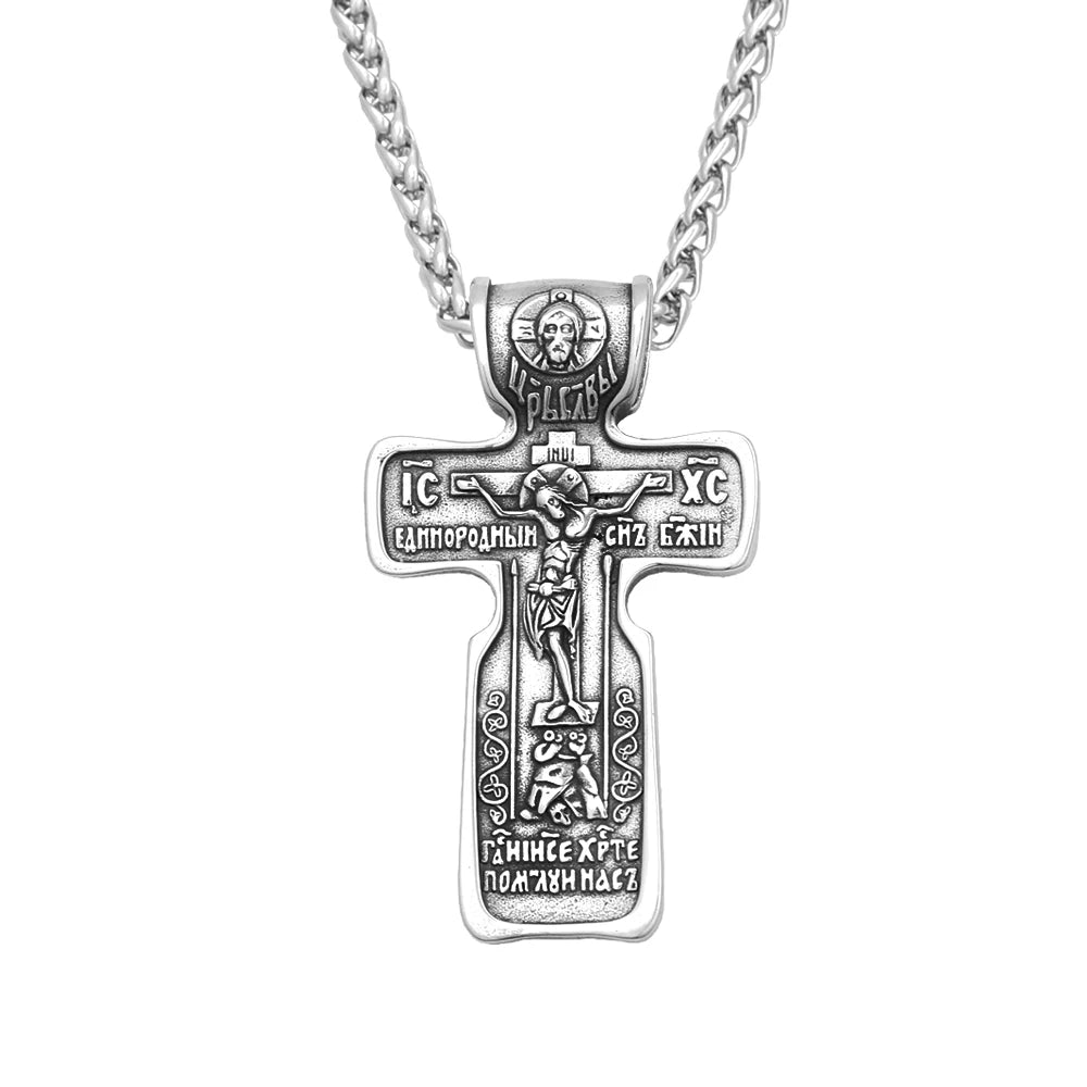 Jesus Cross Pendant — Stainless Steel