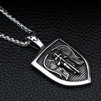 Archangel Michael Pendant — 316L Stainless Steel