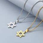 Star of David Pendant Necklace — Stainless Steel
