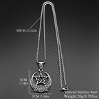 Star Celtic Steel Pendant Vinatge Wicca Triple