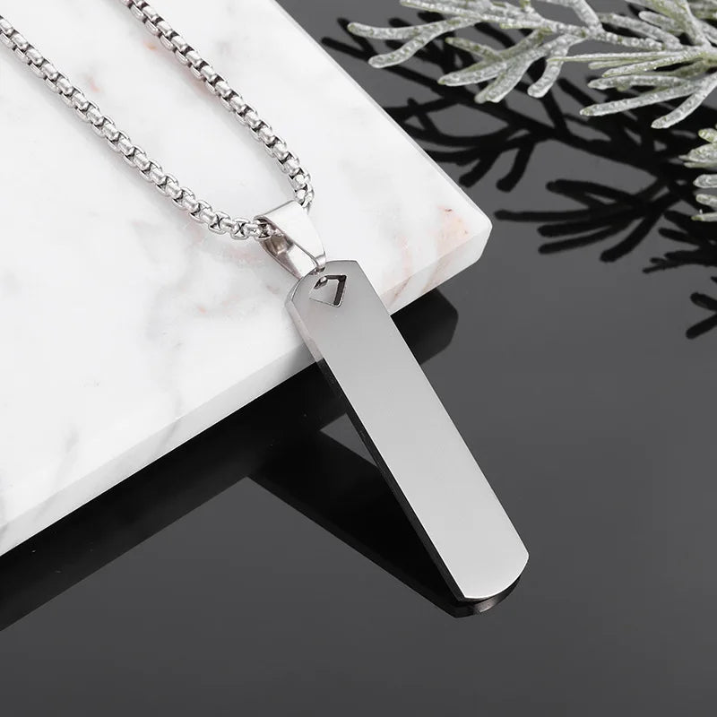 Gold Minimal Box Chain Pendant Necklace