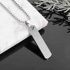 Gold Minimal Box Chain Pendant Necklace