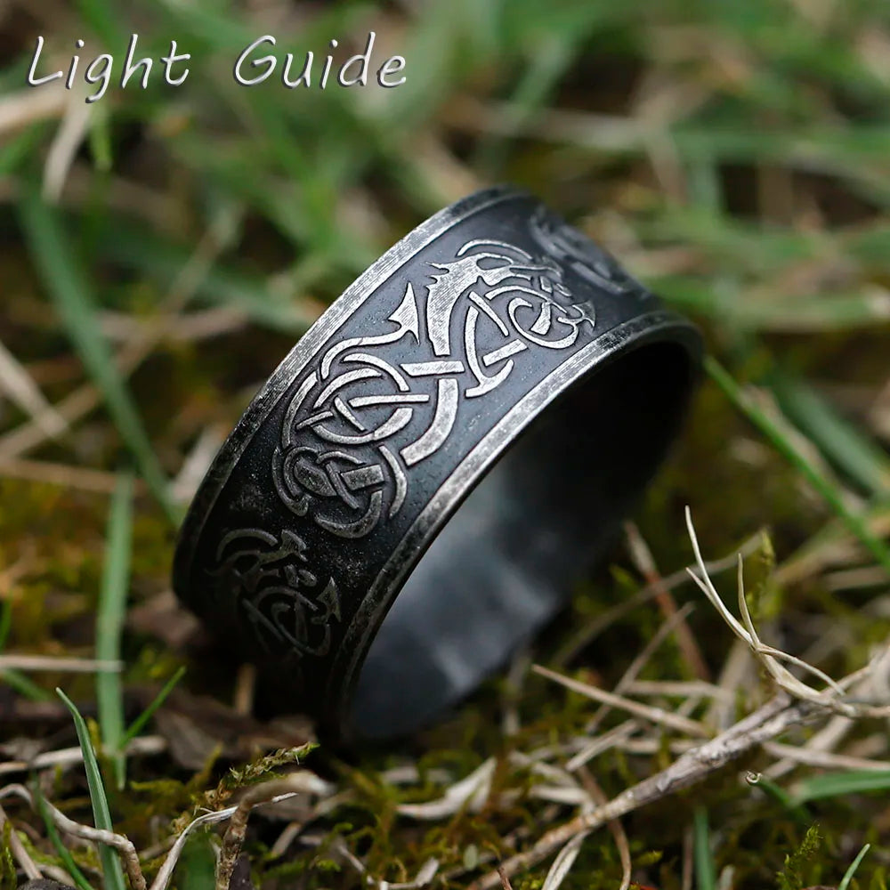Norse Viking Dragon Ring — Stainless Steel