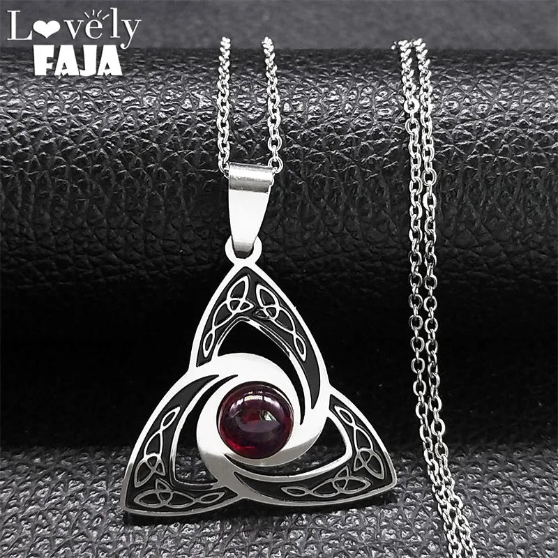 Celtic Trinity Knot Pendant Necklace — Stainless Steel