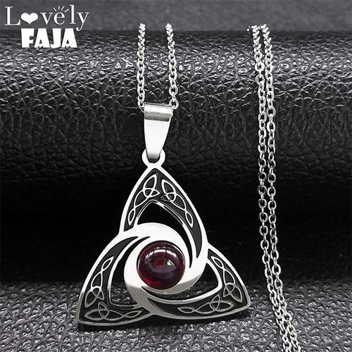 Celtic Trinity Knot Pendant Necklace — Stainless Steel