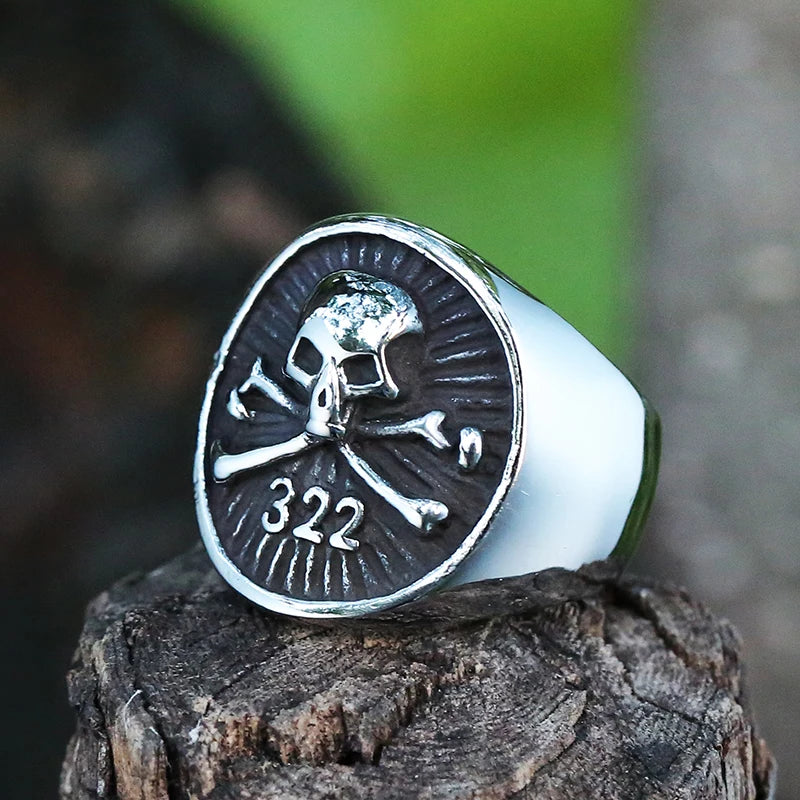 Hip-Hop Men's Biker Rings Head Evil Skull Ring Gothic Punk Rock Biker Jewelry Accessories Wholesale