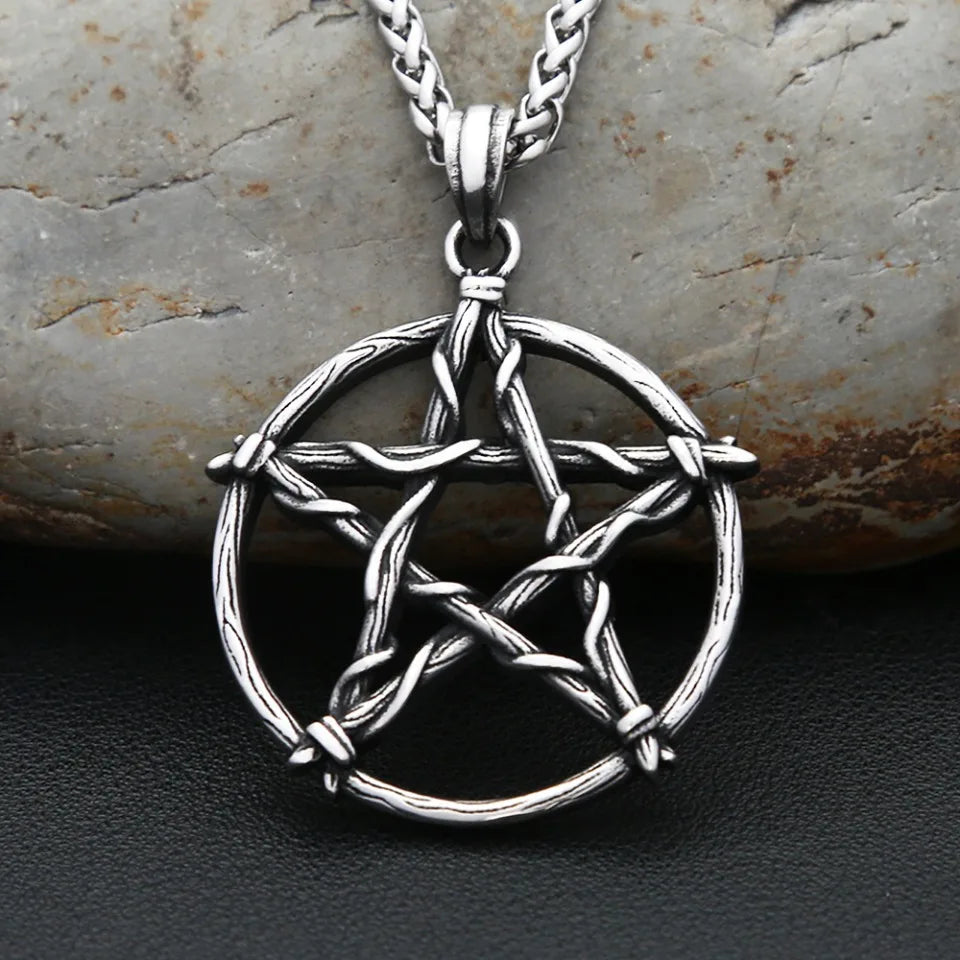Pentagram Stainless Steel Pendant Necklace