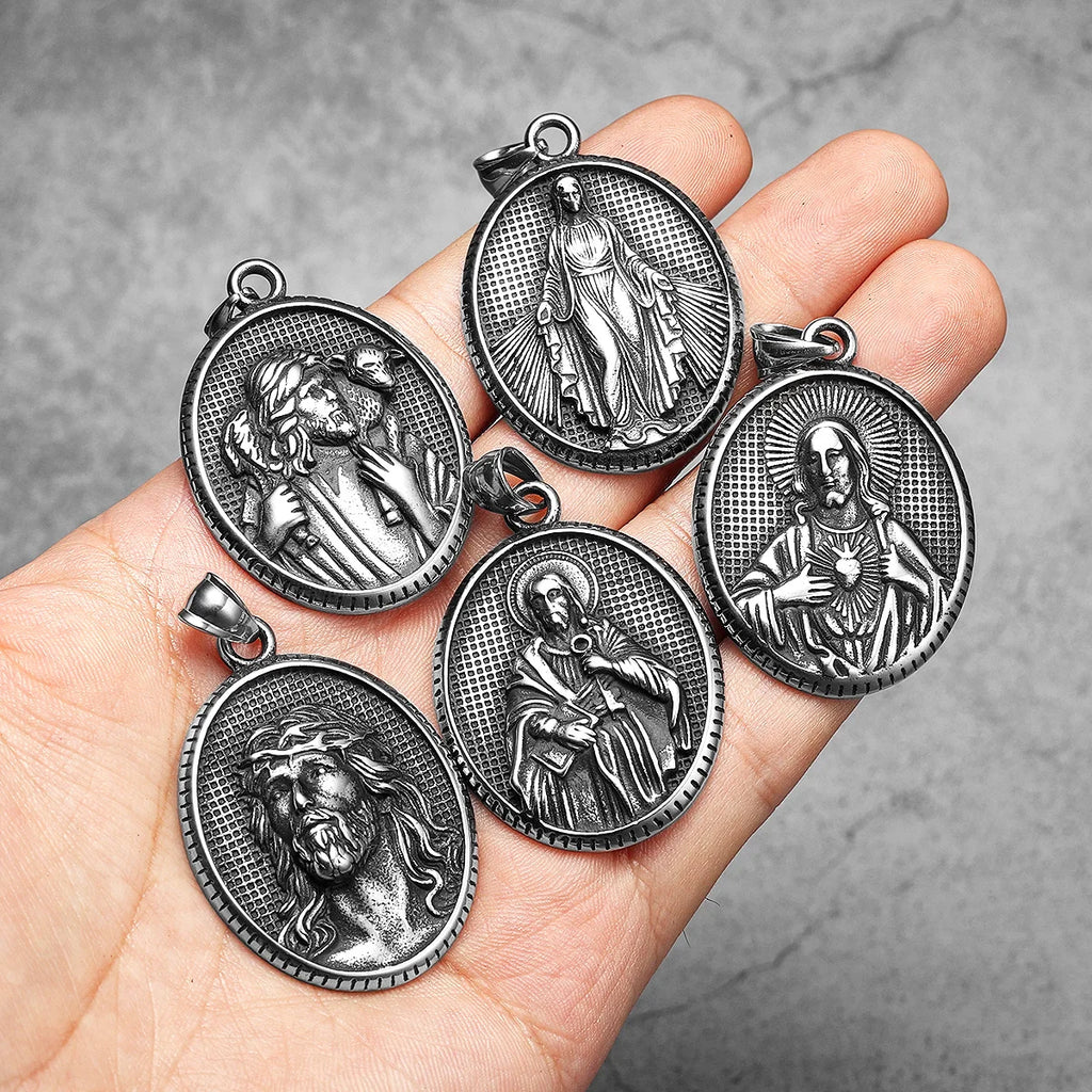 Jesus Avatar Pendant Necklace Stainless Steel