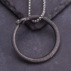 Gothic Ouroboros Snake Pendant Necklace — Stainless Steel