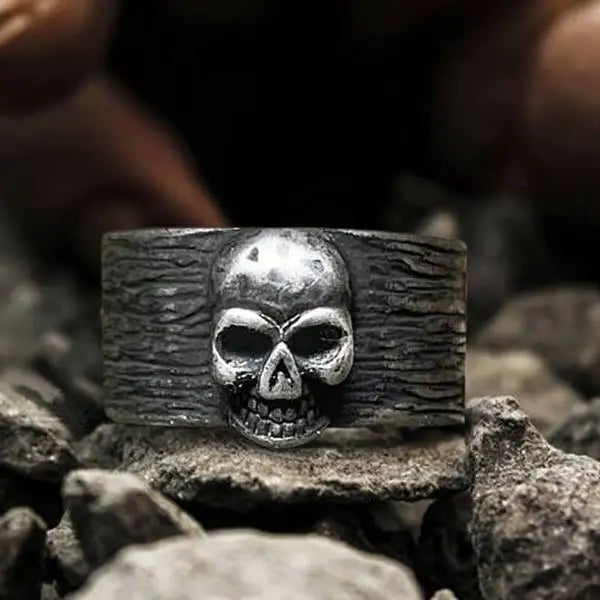 Men's Calvarium Skull Ring Gothic 316L Stainless Steel Biker Ring Motorcycle Band jewellery Party Gift OSR734