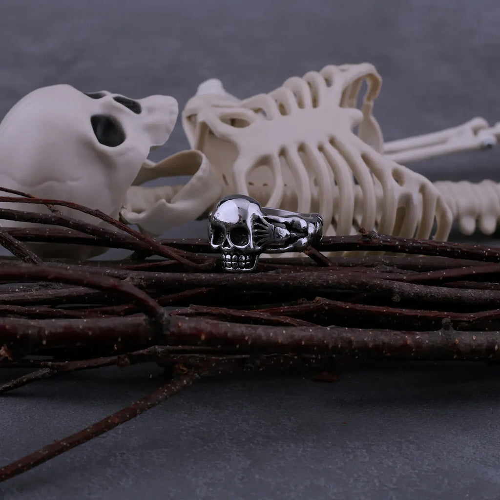 Hand Skull Ring — Gothic Rock Index Finger