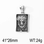 Retro Lion Pendant Motorcycle Necklace — Stainless Steel