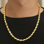 Men's Hip Hop Solid Chain Set 316L Stainless Steel Rope Necklace & Bracelet Man Punk Gothic Male Jewelry Accessories