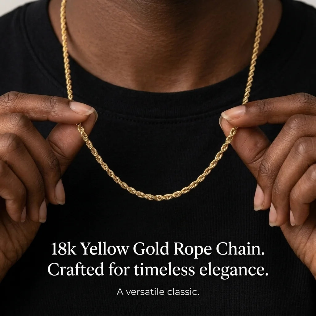 Twist Rope Chain Necklace — Stainless Steel