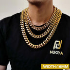 Stainless Steel Cuban Chain Necklace Miami 8/10/12MM