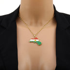 Kurdistan Map Pendant Necklace — Stainless Steel