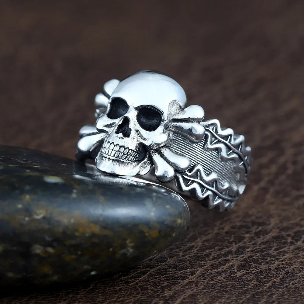 Skull Bones Ring — 925 Silver