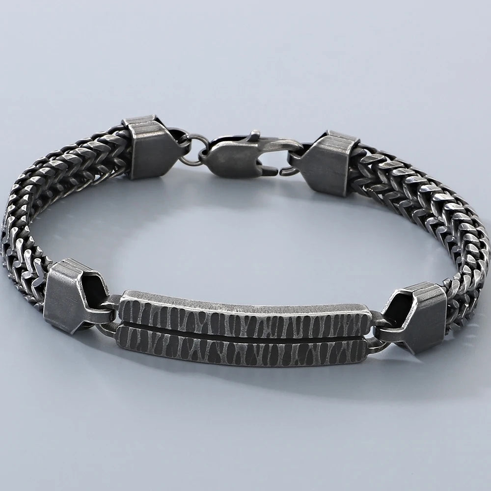Classic 8MM Men's Keel Link Chain Bracelet for Man Solid 316l Stainless Steel Men's Bracelets Boys Jewelry Accessory