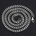 Gold Stainless Steel Cuban Chain Necklace 4-8MM