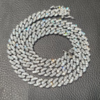 Fashion Hip Hop Miami Cuban Necklace Chain Full Diamonds 9mm 12mm 15mm 20mm 24mm Pendant Chains Long Buckle Closure Jewelry Gift